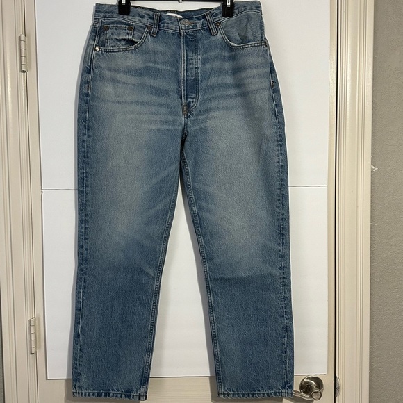 RE/DONE 70s Stove Pipe Jeans Favorite Bleu Sz31 - Picture 2 of 5